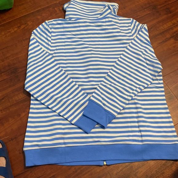 Denim & Co. Active Fill Zip French Terry Sweatshirt Jacket Size Large - Picture 3 of 10